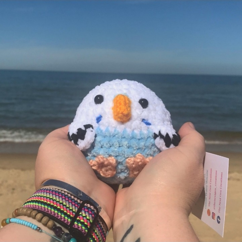 Crochet Parakeet Budgie Bird Soft Chunky Amigurumi Stuffed Animal Gift Plushy